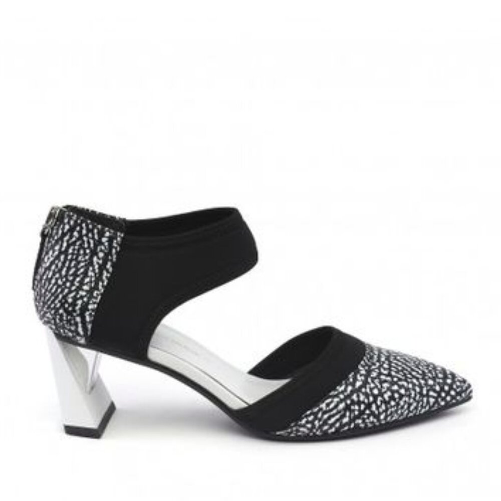 UNITED NUDE 'Zink D'Orsy Mid' Heel Shoe Black & White Mix Women’s Size 9